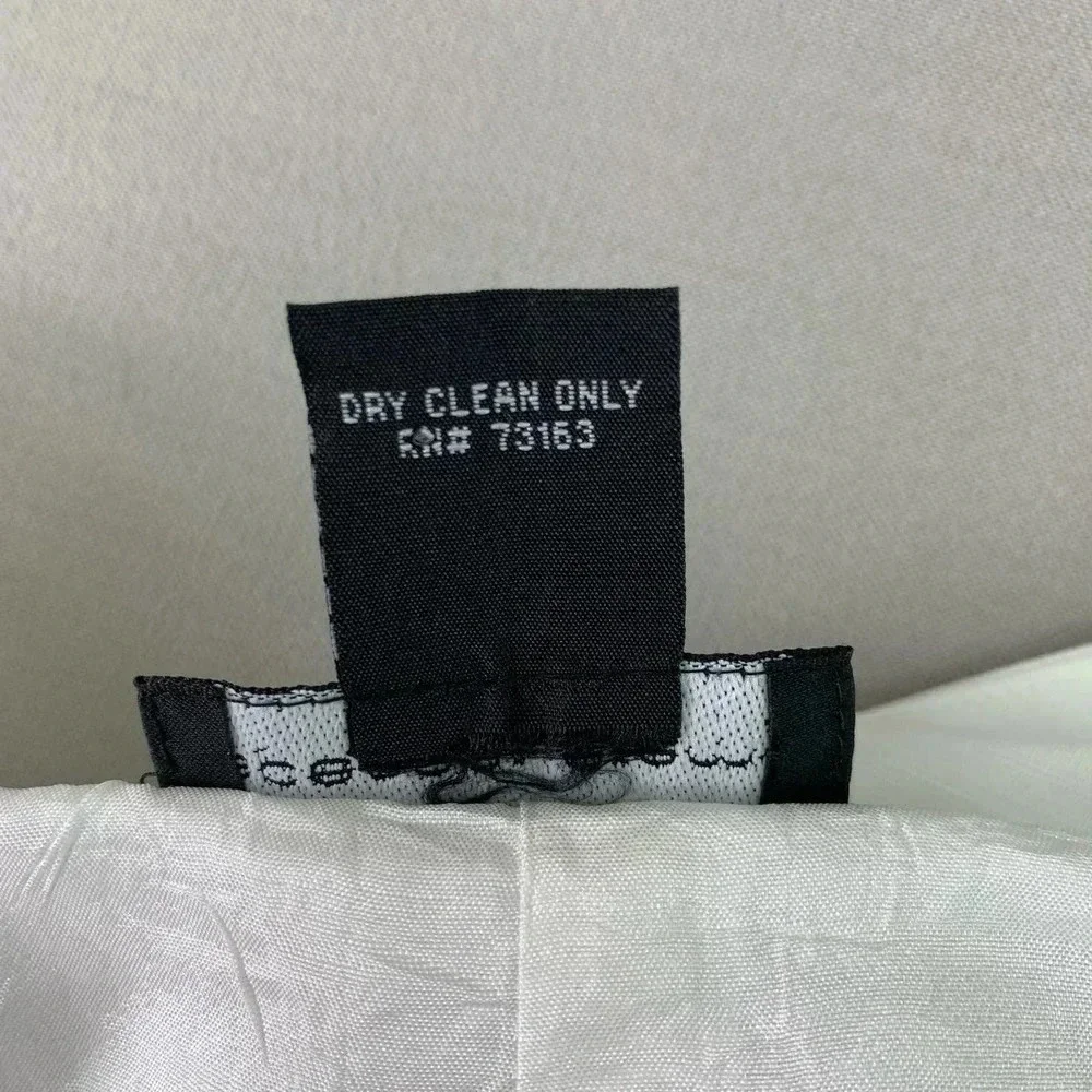 Spenser Jeremy Linen Blend Cropped Pants Women Size 12 White Shell Embellished